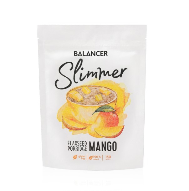 Натуральная льняная каша BALANCER Slimmer с кусочками вяленого манго